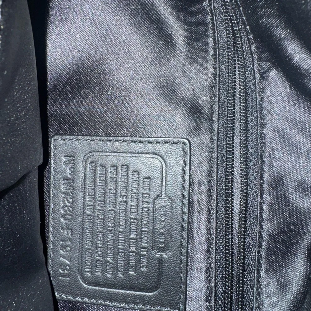 Coach Black Signature Canvas and Patent Leather Shoulder Bag​​